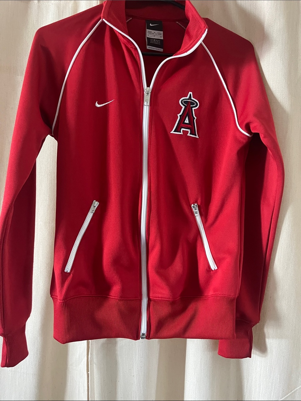 Nike Red Kids Full-Zip Track Jacket with Angels Logo